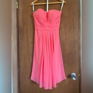 Bill Levkoff Pink Strapless Dress 10